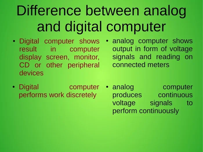 10 Key Differences Between Analog and Digital Computers